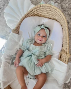 Mermaid Sequin Green Baby Girl Romper