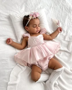 Mermaid Sequin Pink Baby Girl Romper