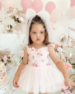 Mirabelle Flower Candy Pink Baby Girl Floral Romper