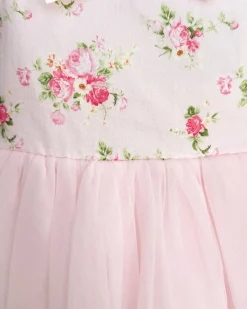 Mirabelle Flower Candy Pink Baby Girl Floral Romper