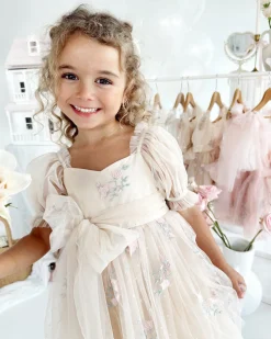 Nutcracker Champagne Girls Flower Girl Dress