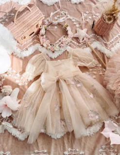 Nutcracker Champagne Girls Flower Girl Dress