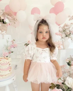 Odessa Flower Perfect Pink Floral Baby Girl Romper