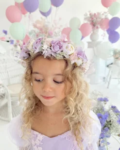Paloma Lilac Pink Rose Girls Flower Crown
