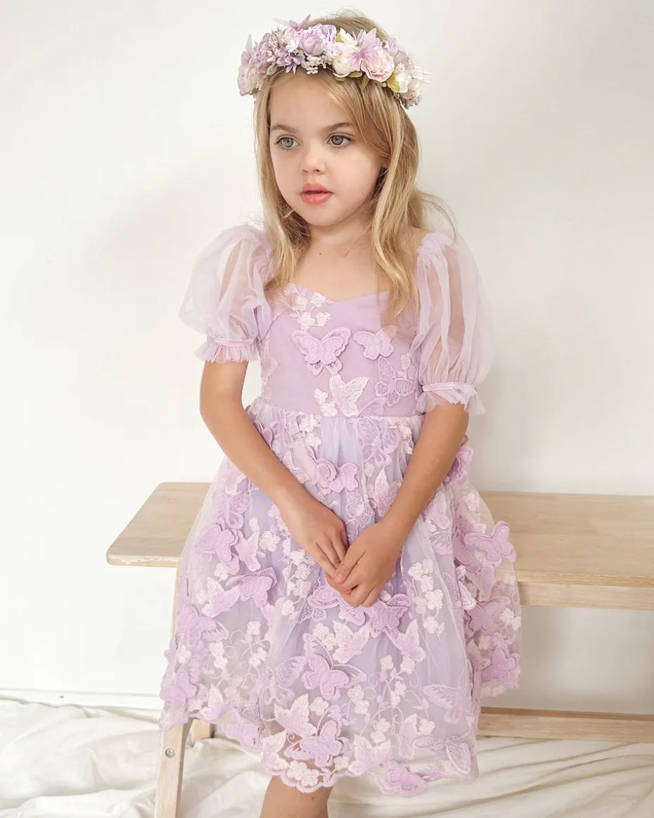 Paloma Lilac Pink Rose Girls Flower Crown