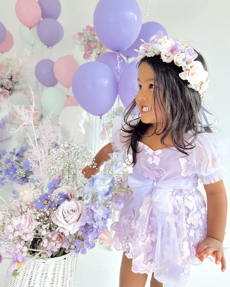 Paloma Lilac Pink Rose Girls Flower Crown
