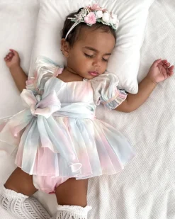 Pastel Fairyland Stretch Baby Girls Flower Crown