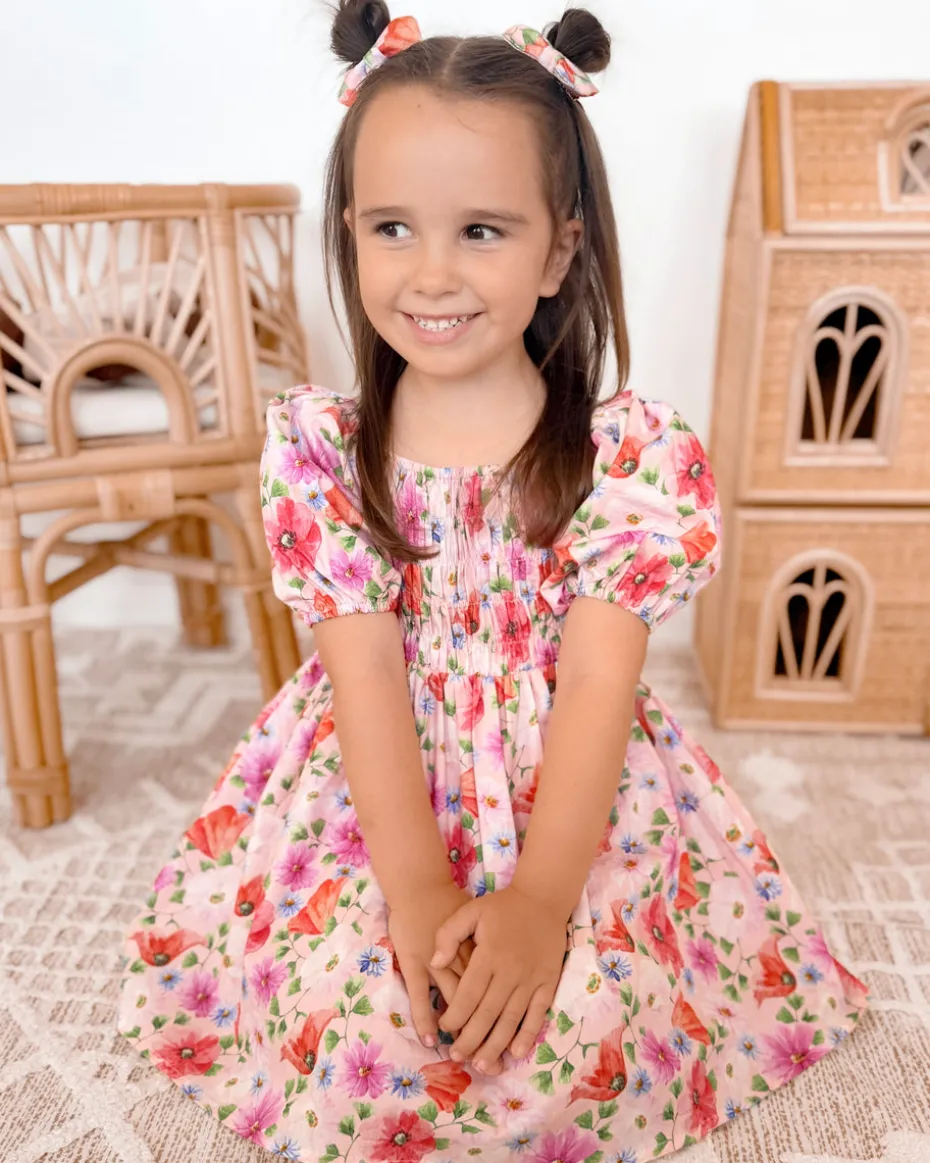 Peach Blossom Baby Girl Floral Hair Accessories