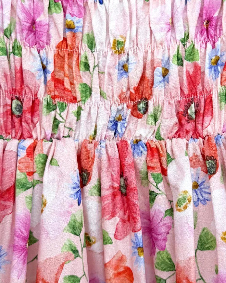 Peach Blossom Baby Girl Floral Romper
