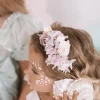 Pearl Pink Stretch Baby Girls Flower Crown