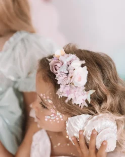 Pearl Pink Stretch Baby Girls Flower Crown