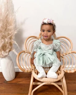Pearl Pink Stretch Baby Girls Flower Crown