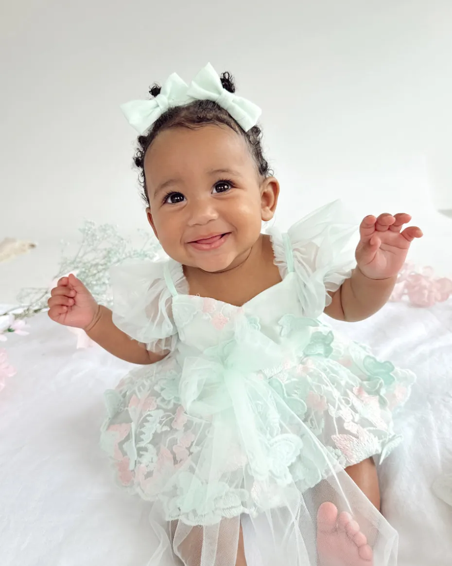 Peppermint Pink Baby Girl Tulle Hair Accessories