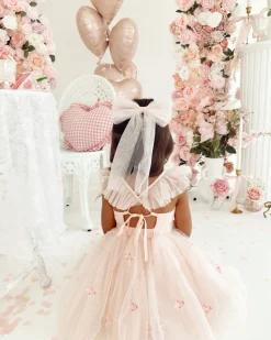 Perfect Pink Tulle Girls Hair Bow