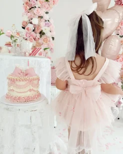 Perfect Pink Tulle Girls Hair Bow