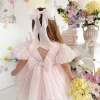 Petal Pink Organza Girls Hair Bow