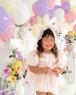 Petal Pink Organza Girls Hair Bow
