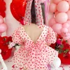Pink Heart Tulle Girls Hair Bow