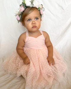 Pixie Pink Rose Flower Girl Dress