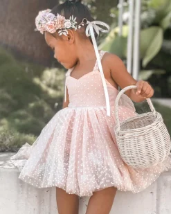 Pixie Pink Rose Flower Girl Dress