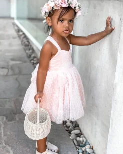Pixie Pink Rose Flower Girl Dress