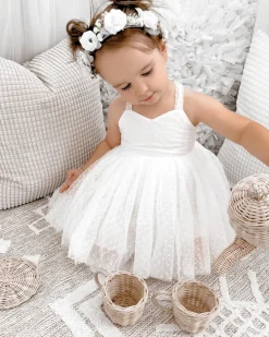 Pixie White Flower Girl Dress