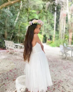 Pixie White Flower Girl Dress