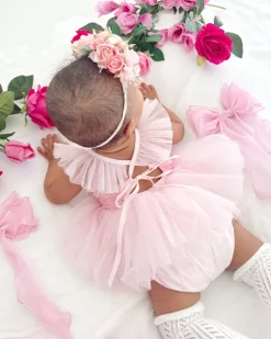 Polly Candy Pink Sequin Baby Girl Romper