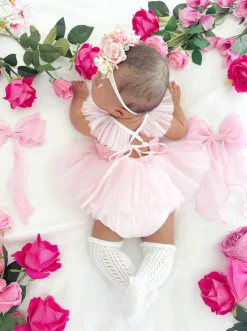 Polly Candy Pink Sequin Baby Girl Romper