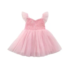 Posey Candy Pink Sequin Girls Party Dress
