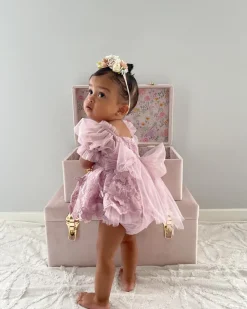 Priscilla Stretch Baby Girls Flower Crown