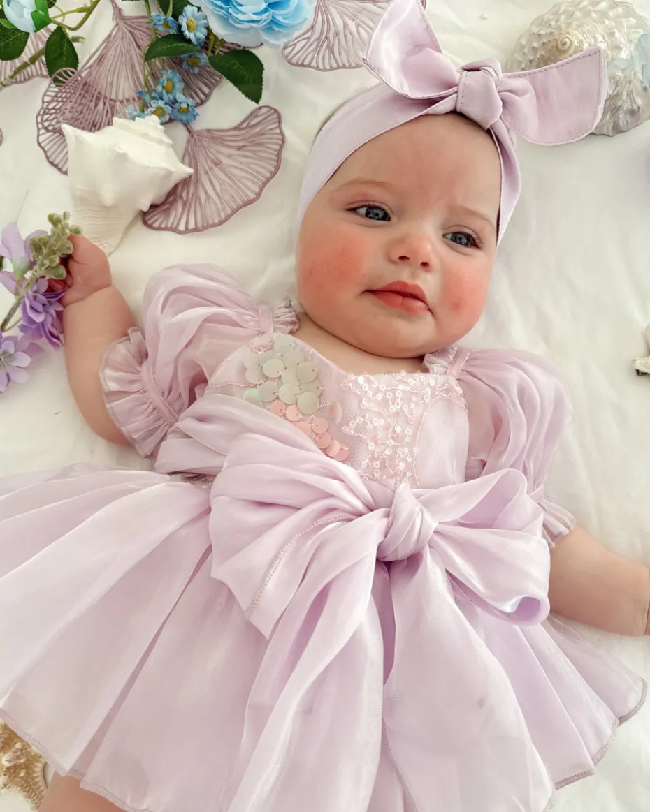 Purple Pearl Mermaid Baby Girl Hair Accessories