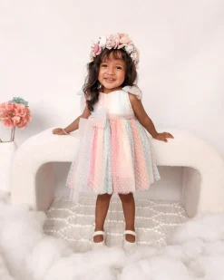 Rainbow Fairy Floss Girls Party Dress