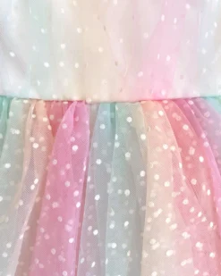 Rainbow Fairy Floss Girls Party Dress