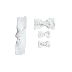 Ribbed Milk Baby Girl Hair Accessories