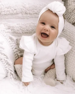 Ribbed Milk Baby Girl Hair Accessories