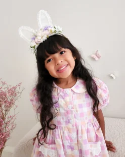 Rosie Mae Bunny Ears Floral Garland - Lilac