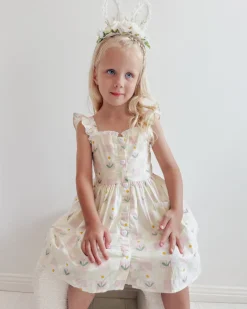 Rosie Mae Bunny Ears Floral Garland - White