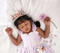 Rosie Mae Bunny Ears Floral Garland - Pink
