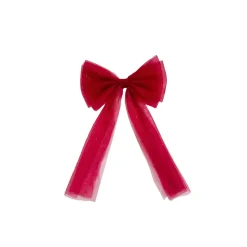 Ruby Red Tulle Bow