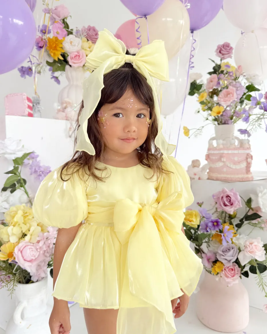 Scarlette Rose Canary Lemon Baby Girl Romper