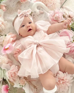 Scarlette Rose Petal Pink Baby Girl Romper