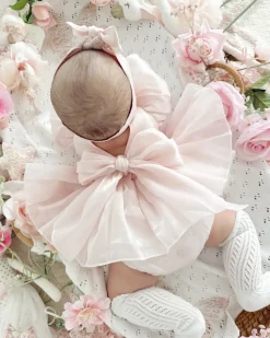 Scarlette Rose Petal Pink Baby Girl Romper