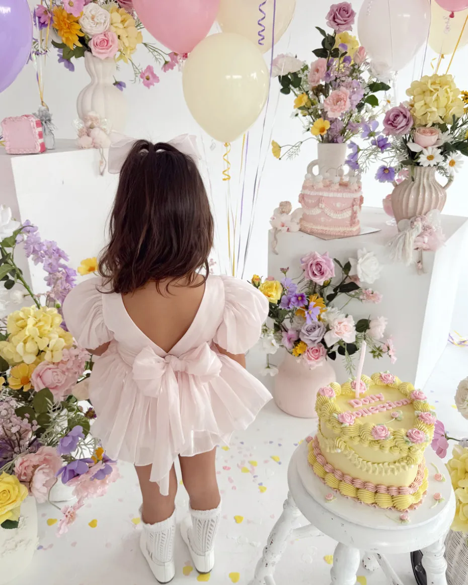 Scarlette Rose Petal Pink Baby Girl Romper