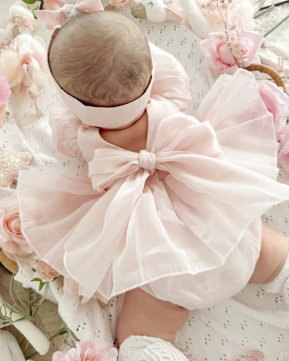 Scarlette Rose Petal Pink Baby Girl Romper