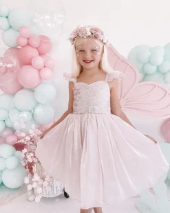 Shell Cove Sequin Pink Girls Party Dress