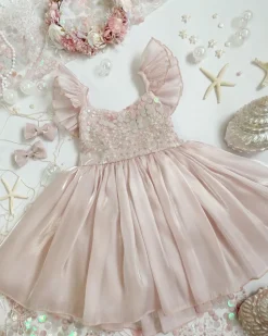 Shell Cove Sequin Pink Girls Party Dress