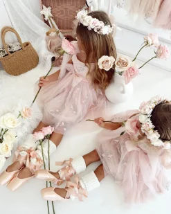 Sleeping Beauty Ballerina Pink Girls Party Dress