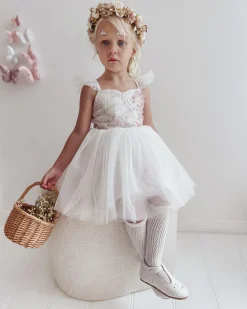 Starfish White Sparkle Sequin Girls Party Dress