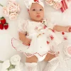Strawberry Fields White Baby Girl Romper
